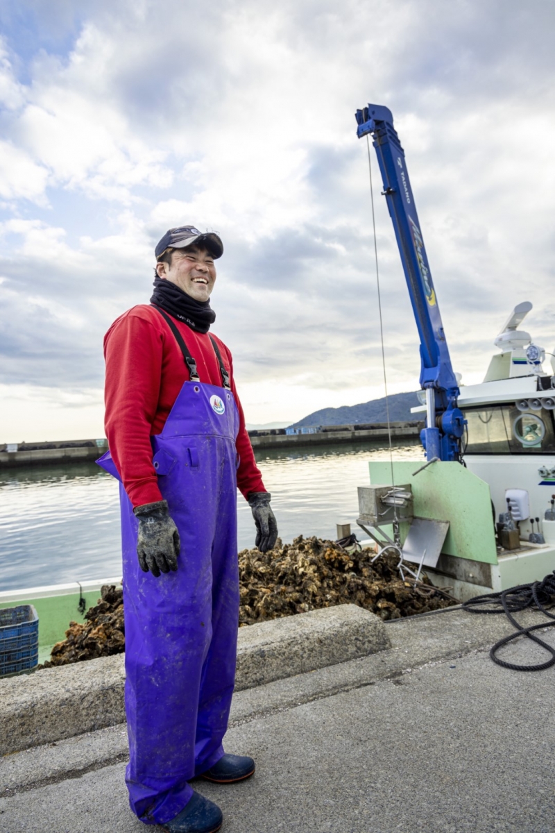 （有限会社大河水産）　牡蠣漁師　大河弘樹さん